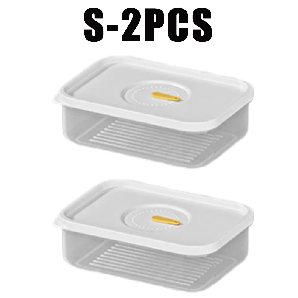 Stackable Airtight Food Containers Clear Cheese Meat Keeper Box Refrigerator Safe for Salami Turkey Sausage Deli Storage: light yellow