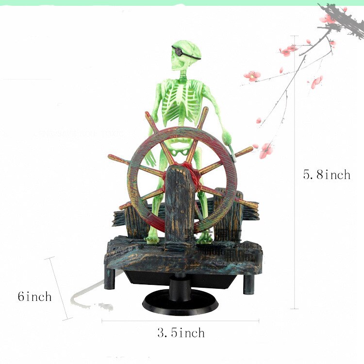 Action Aquarium Ornament, Live-Action Aerating Fish Tank Decorations, Undersea Treasure Chest and Diver Action Ornament: F