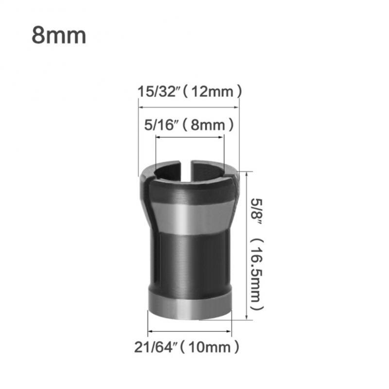 Pinza adaptadora de alta precisión, accesorios para fresadora, 8mm, 6,35mm, 6mm, 1 ud.: 02