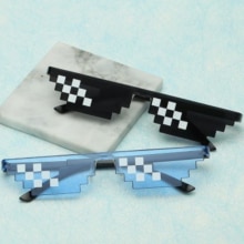 Lunettes de soleil Thug life 8 bit pour hommes, en verre pixel, offre spéciale