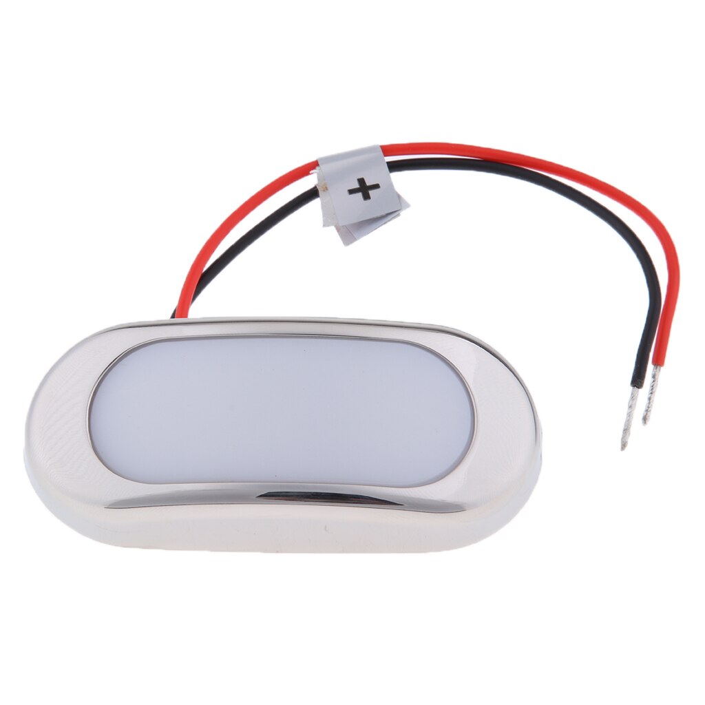 3" 24V LED Oblong Stainless Courtesy Light Accent Yacht Marine Boat Blue