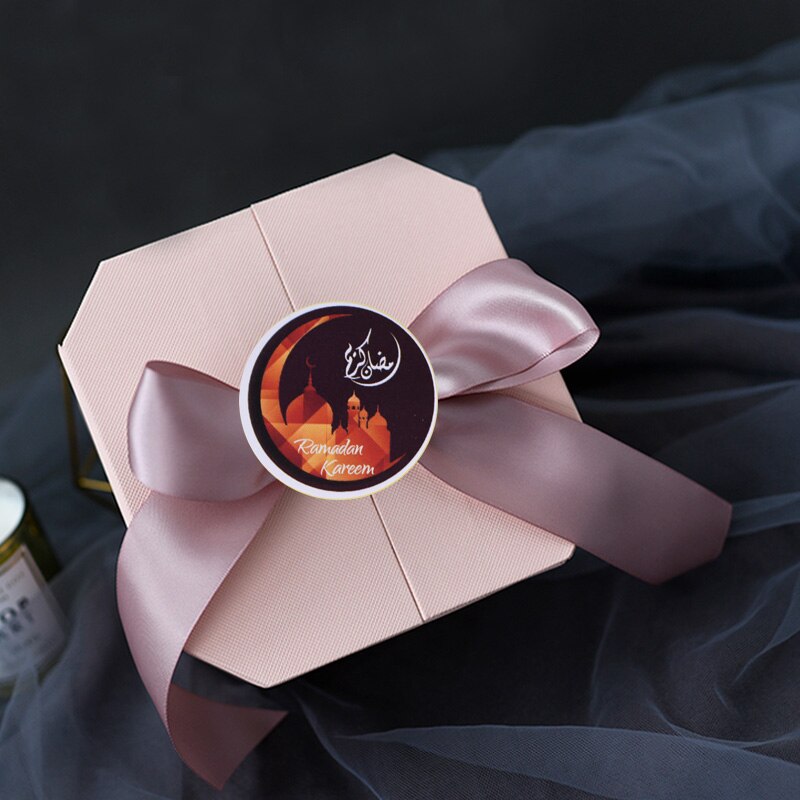60pcs-120cps Eid Mubarak Decor Aufkleber Box Label Papier Dichtung Aufkleber Eid Ramadan Mubarak Dekorationen Islamischen Muslimischen