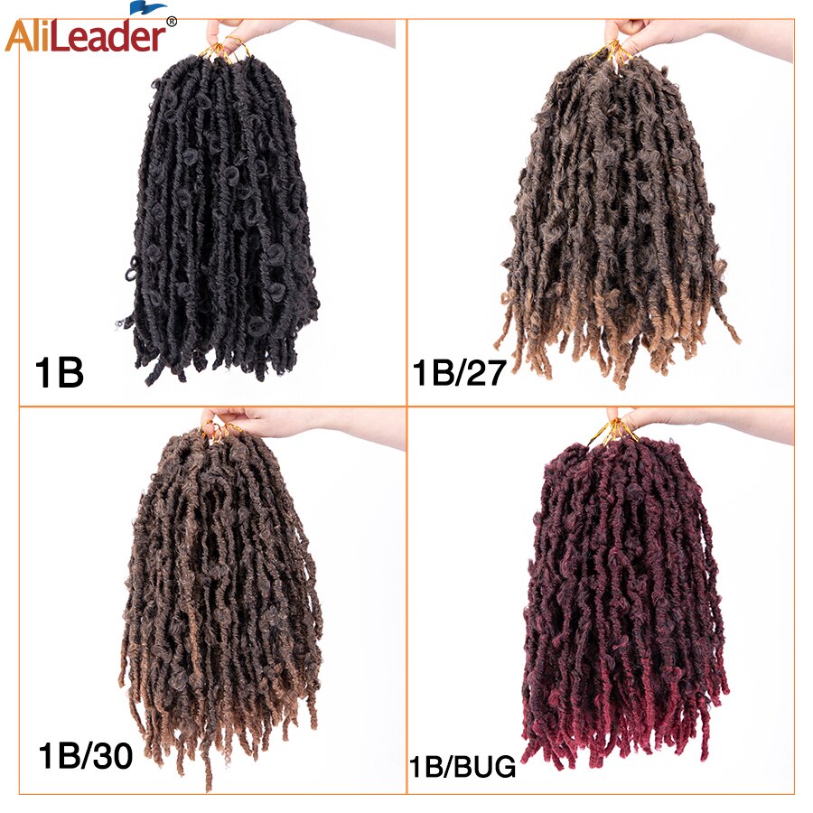 Alileader – Faux cheveux synthétiques au Crochet, 12 pouces, mèches de papillon ombrées