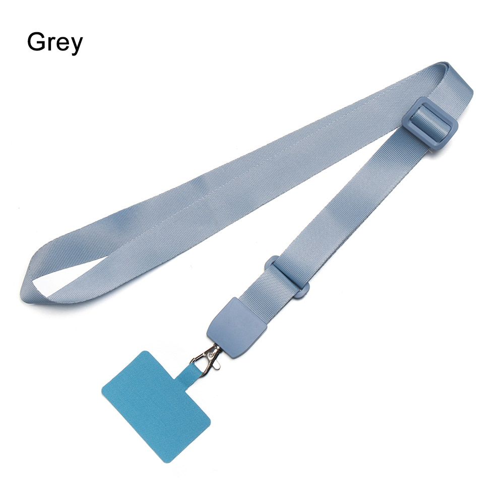 Neck Strap Lanyard for Mobile Phone Rope Anti-lost Keys Mobile Phone Straps Holder Neck Strap Hang Rope Lanyard Patch Card: Silver / Gray