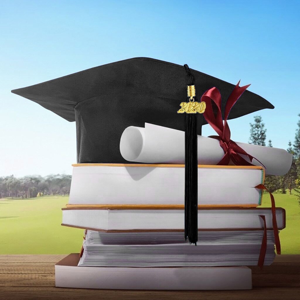 Gorro de graduación para estudiantes y adultos, gorra mate con borla ajustable, gorros de fotografía para estudiantes, gorro de ceremonia de graduación