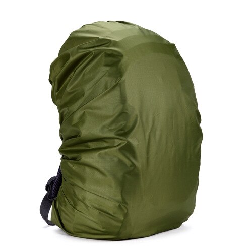 Reflekterende vandtæt rygsæk regndæksel udendørs sport nat cykling sikkerhed lys regntaske taske camping vandreture 25-75l: Armygreen -20l
