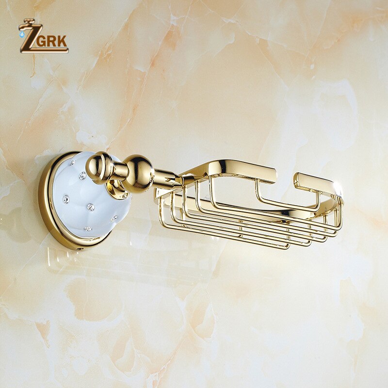 Zgrk Badkamer Houder Chrome Zeepbakje Wall Mounted Elegante Zeepkist Anodiseren Keuken Gemonteerde Houder