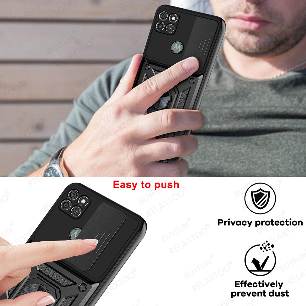 Armor Metal Case Voor Motorola Moto G9 Power XT2091-3 XT2091-4 Vinger Ring Houder Stand Cover Fundas Voor Moto Rola G 9 G9 Power