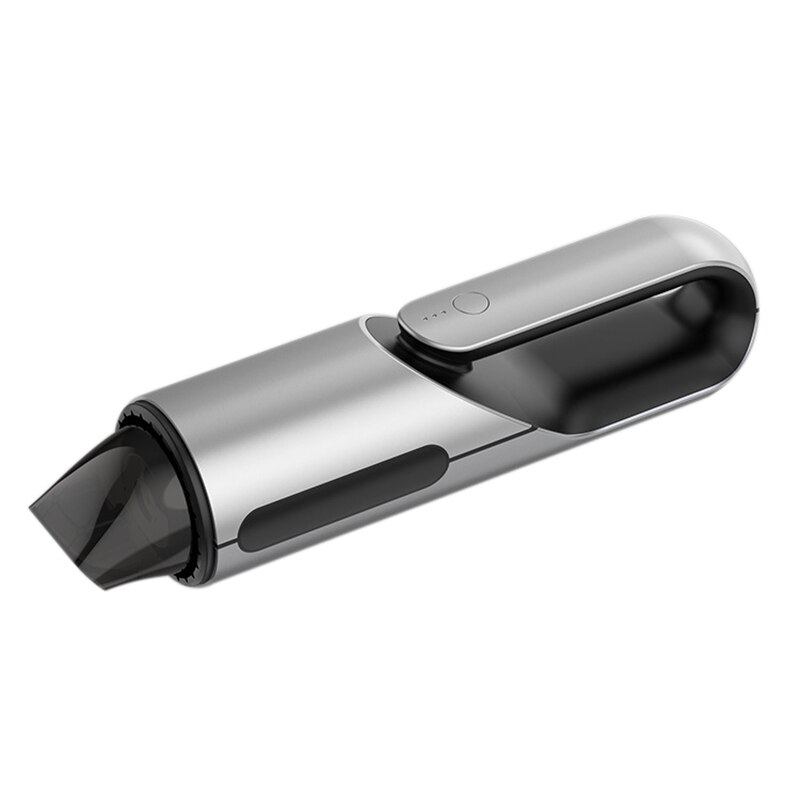 Novel-4000Pa Corded Car Vacuum Cleaner Portable Wireless Handheld Auto Vacuum Cleaner Robot for Car Interior & Home & Computer C: Silver