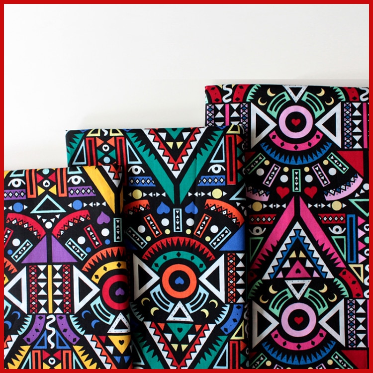 Baumwolle stoff sterben tuch Patchwork Stoffe durch sterben Meter Stoff für Hand für möbel mysteriös Stamm Jahrgang 50x145cm