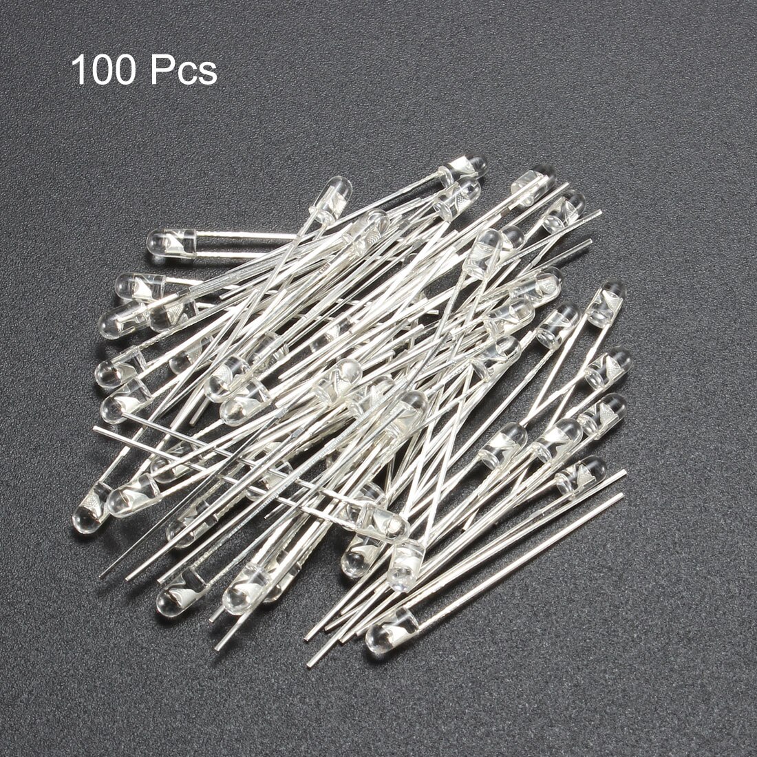Uxcell fotosensible diodo fotodiodos sensible a la luz los sensores 3mm cabeza receptor de diodo 100 Uds claro
