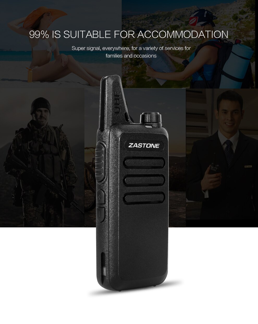 Zastone X6 Uhf Walkie Talkie Radio 400-470Mhz Draagbare Radio Handheld Comunicador Mini Walkie Twee Manier Radio Ham