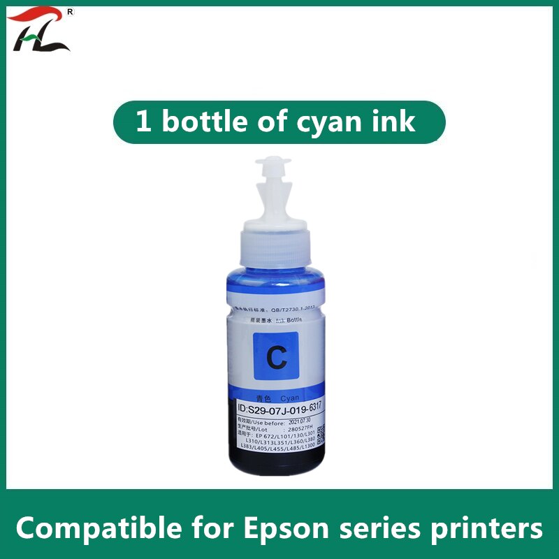 Kit di Ricarica di Inchiostro della tintura per Epson L100 L110 L120 L132 L210 L222 L300 L312 L355 L350 L362 L366 L550 L555 l566 stampante di Trasporto libero: C