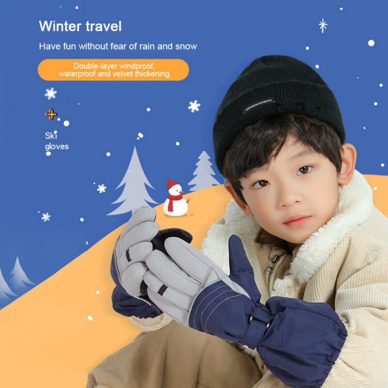 Kinder Winter Handschuhe, Ski & Schnee Wasserdichte Handschuhe Für Jungen Und Mädchen, winter Warme Handschuhe Für Kalten Wetter Im Freien Spielen
