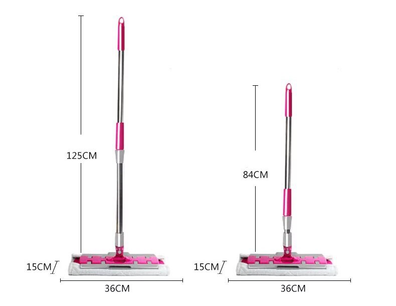 Flat Mop Floor Telescopic Mop 360 Degree Handle Mop for Home Kitchen Tiles Cleaning Spin Mop Rotating Superfine Fiber Swabs
