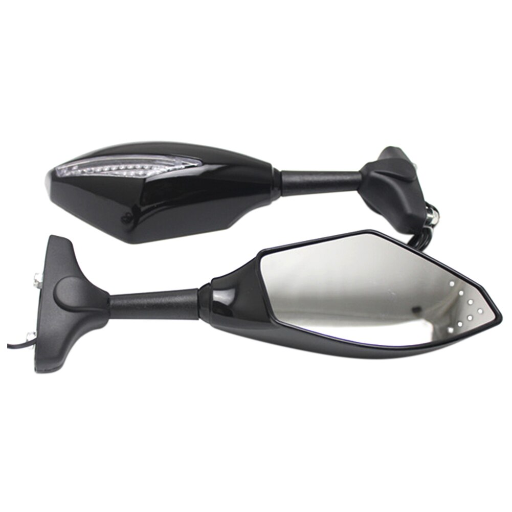 50% Sales! 2Pcs Motorcycle Handlebar Mount Achteruitkijkspiegel Met Led Knipperlichten: With Arrow