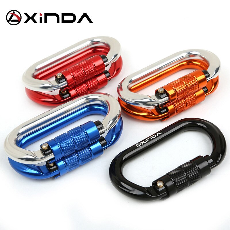 Xinda O-Slot Type Gesp Automatische Veiligheid Master Karabijnhaak Multicolor 5500lbs Crossing Haak Klimmen Rock Bergbeklimmer Apparatuur