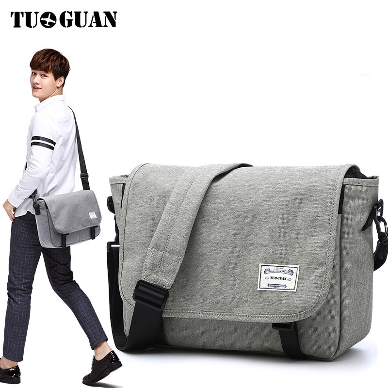 TUGUAN Men Messenger Bags Men's Business Travel Shoulder Bags female Canvas Briefcase Men Crossbody Bag Handbag XB1701T