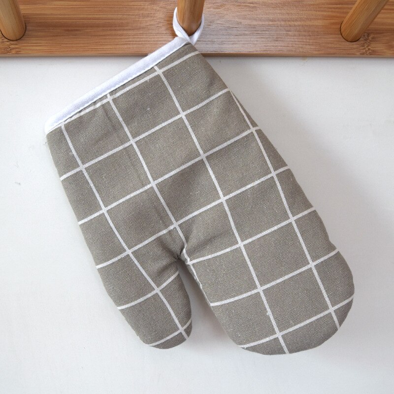 Cute Oven Mitts Heat Resistant Microwave Oven Glove Cotton Linen Baking BBQ Potholders Non-slip Oven Mitts Kitchen Cooking Tools: 2