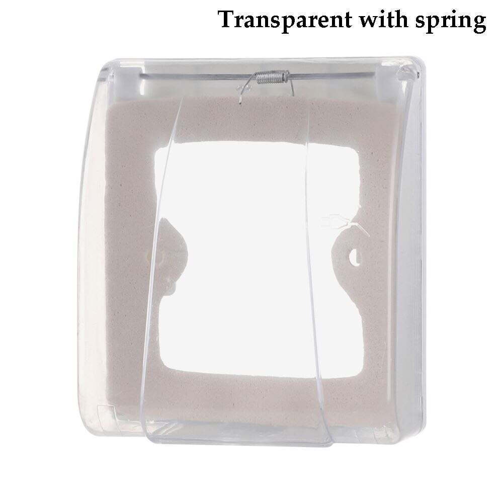 Socket Protector Elektrische Plug Cover Transparant Splash Doos Kind Veiligheid Stopcontact Waterdicht Keuken Wc Badkamer Beschermen: A-transparent -1