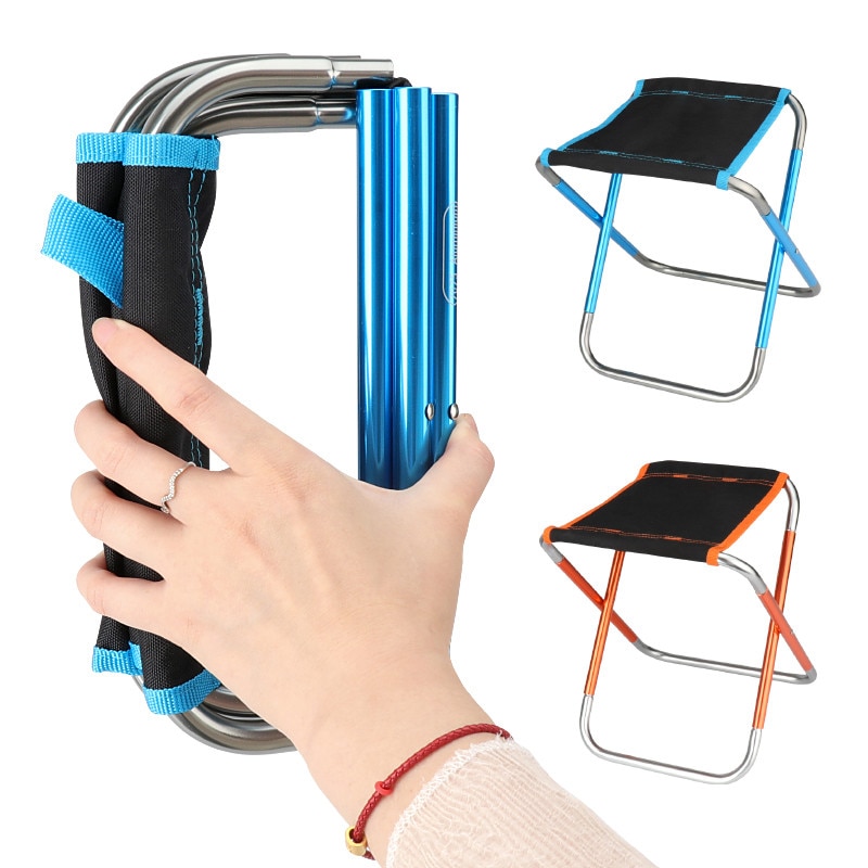 Lightweight Portable Folding Chair Alloy Outdoor BBQ Picnic Camping Fishing Stool Ultralight Collapsible Seat Small Bench #YL5