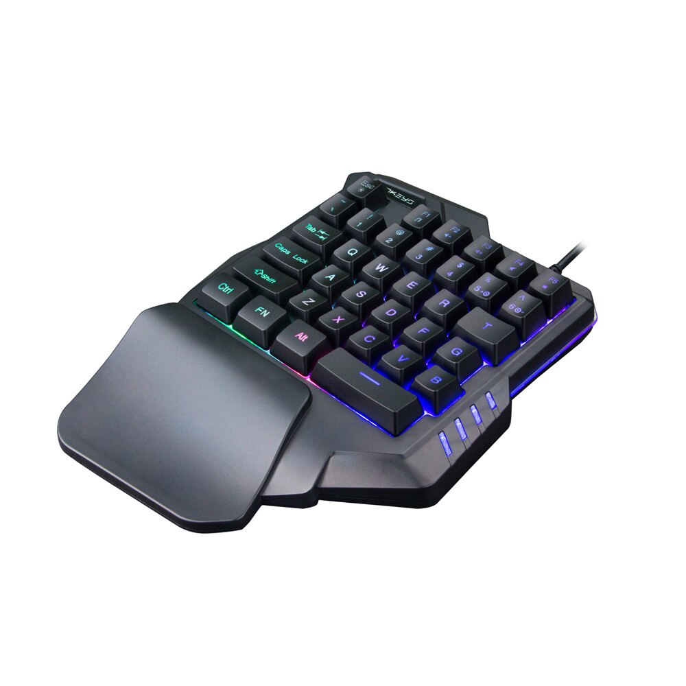 G30 Wired Gaming Keyboard with LED Backlight 35 Keys One-handed Membrane Keyboard Gaming Keyboards Mini Keypad l1205#2