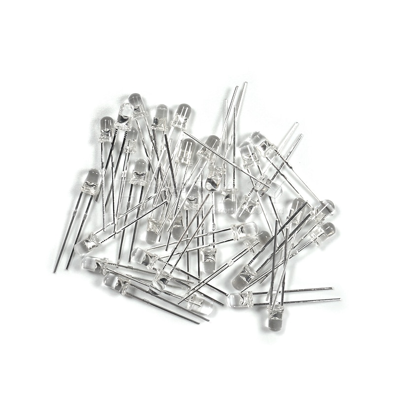 100pcs White light-emitting diodes White turn White 3mm led
