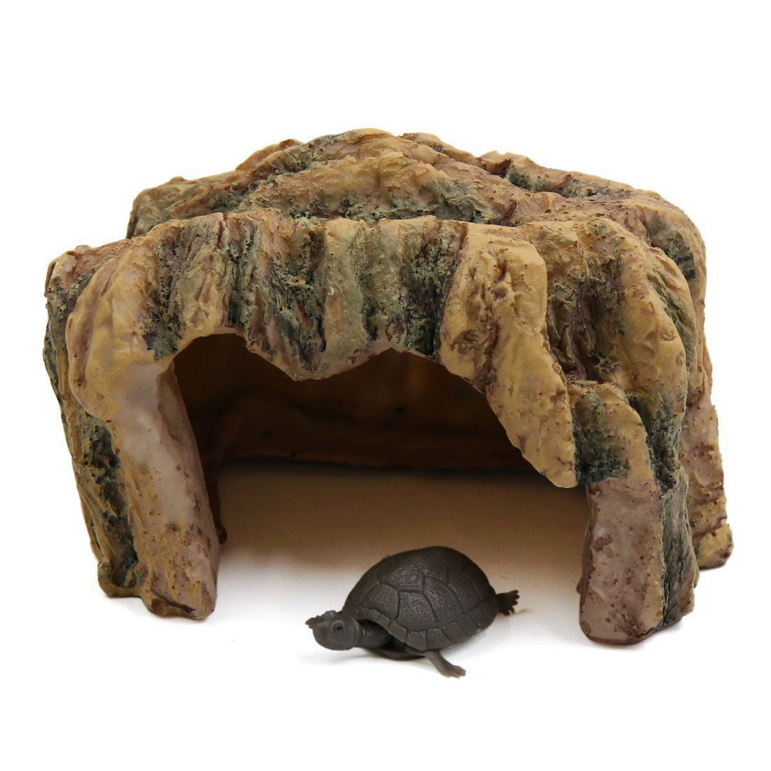 Turtles Reptiles Resin Hiding Home Cave Ornament Habitat for Aquarium