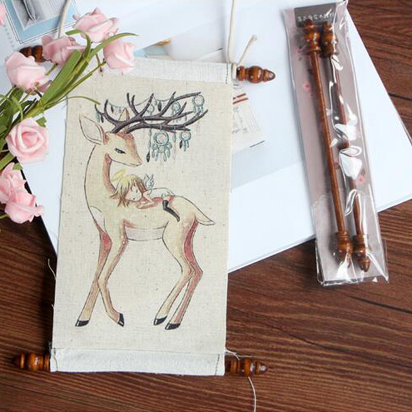 2 Stck Wandteppiche Hängen Stange Wandteppich Hängen Pole Heimat Dekor Kunstwerk Fotos Karten Bild Halfter Banner Zauberstab Aufhänger Stange