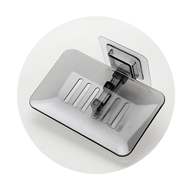 Porta sabonetes dupla camada 1 peça, acessórios para banheiro, cozinha, recipiente de sabão, de plástico: 01