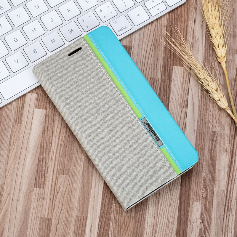 Cowboy pu leren telefoonhoesje voor zte nubia  n1 flipcase voor zte nubia  n1 businesscase zachte siliconen achterkant: Grijs