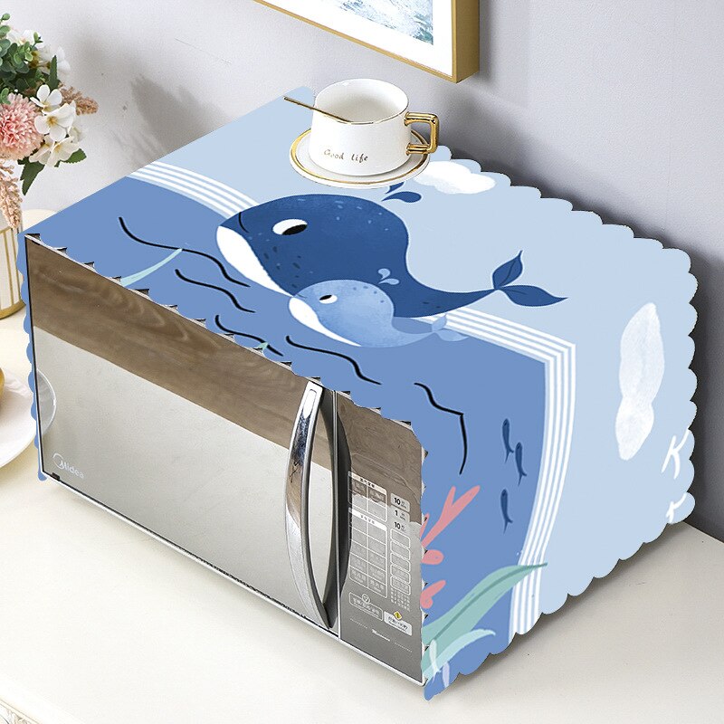 Kitchen Microwave Cover Simple Oven Refrigerator Hood Oil Dust Cover Kitchen Accessories Supplies Home Decoration: K