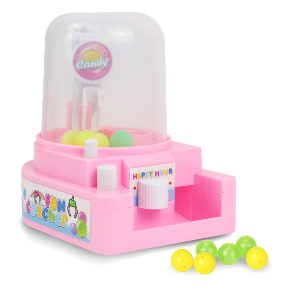 1 stk mini dukke maskine grab bold slik fanger tyggegummi kran børn fest legetøj rollespil langsomt stigende duftende legetøj uddannelse legetøj: Lyserød