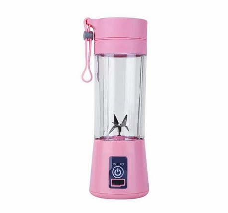 Usb-laddning 6 blad bärbar juicepress juice smoothie smothie maker smoothie blender extractor batidora vara maskinhushåll: Rosa