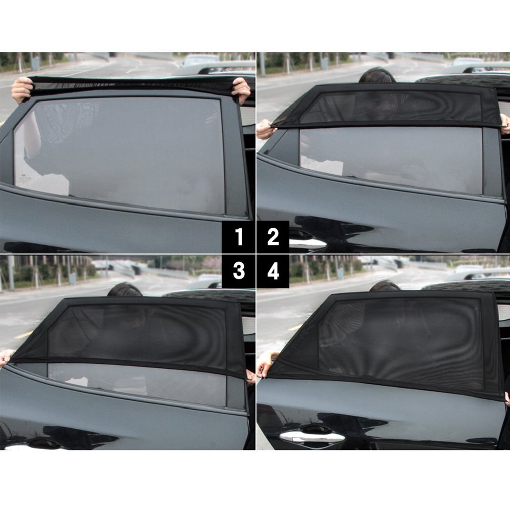 Universal Black Mesh Anti-Ultraviolet Uv Beschermen Auto Achterzijde Raam Deur Zonnescherm Outdoor Reizen Auto Voertuig Zonnescherm