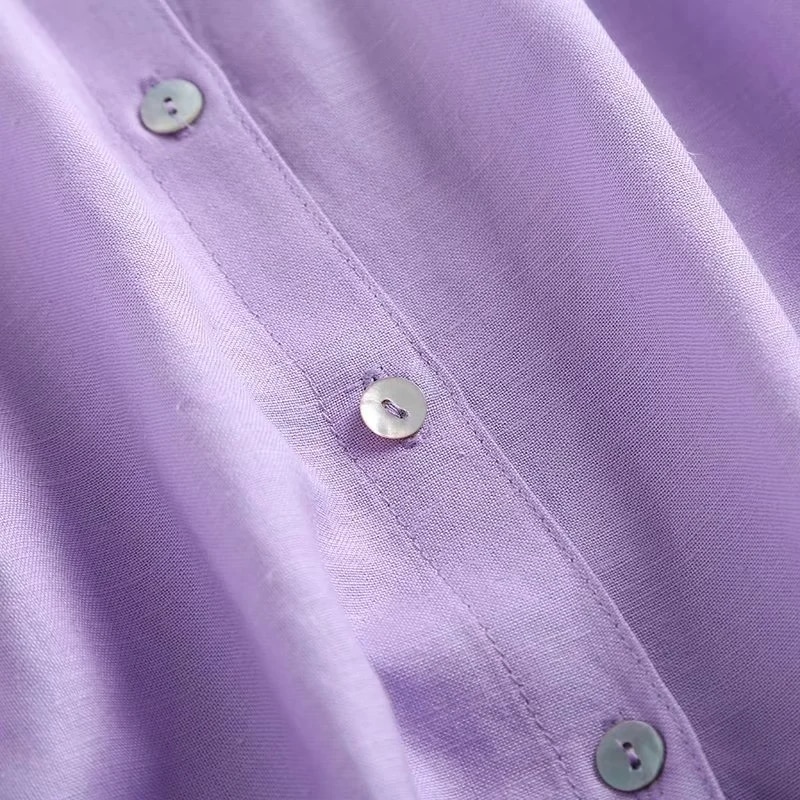 Verwelkte engelse kantoordame, eenvoudige katoenen linnen effen blouse, dames blusas mujer de moda, losse blouse, dames tops en blouse
