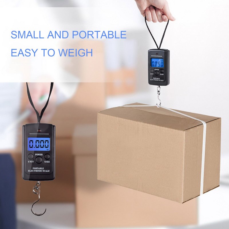 40kg X 5g Mini Digital Fishing Scale for Fishing Luggage Travel Weighting Steelyard Hanging Electronic Hook Fishing Scale