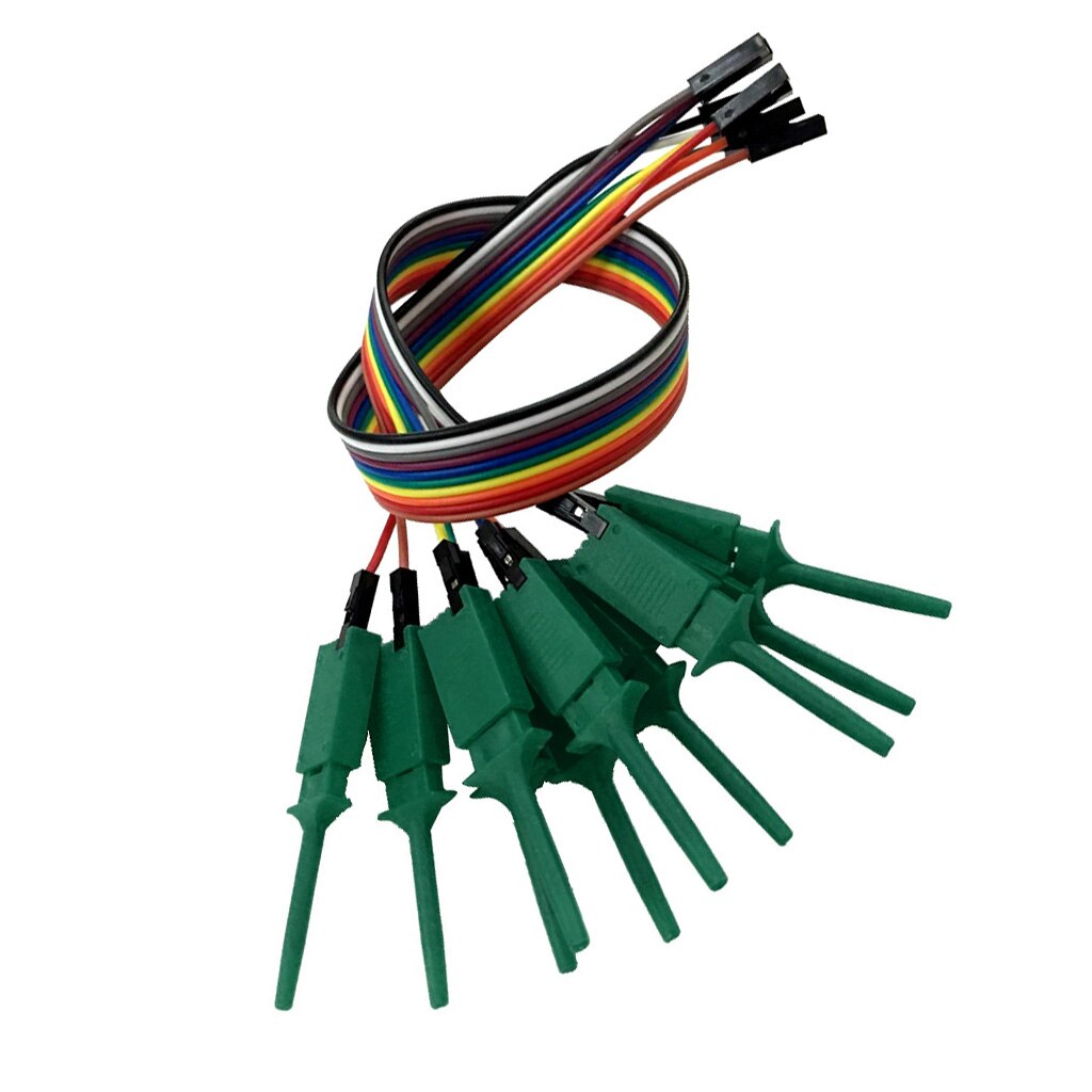 10 Pcs Test Clamp Wire Hook Test Clip For Logic Analyzer Wire Connector