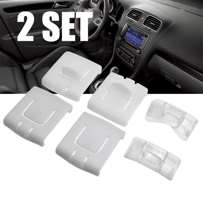 6 Stuks Seat Rail Clip Gids Runner Stuk 435881203A Plastic Autostoel Gesp Sluiting Clips Voor V-W G-Olf MK1 MK2 MK3 C-Orrado