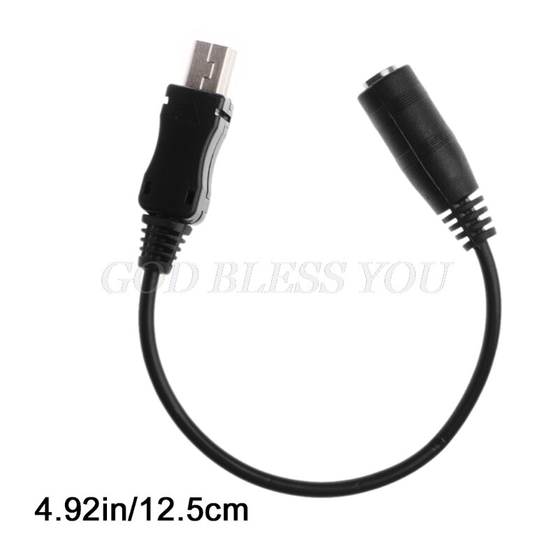 Mini USB 5 Pin Male To 3.5mm Female Headphone Jack Aux Audio Adapter Cable 15cm