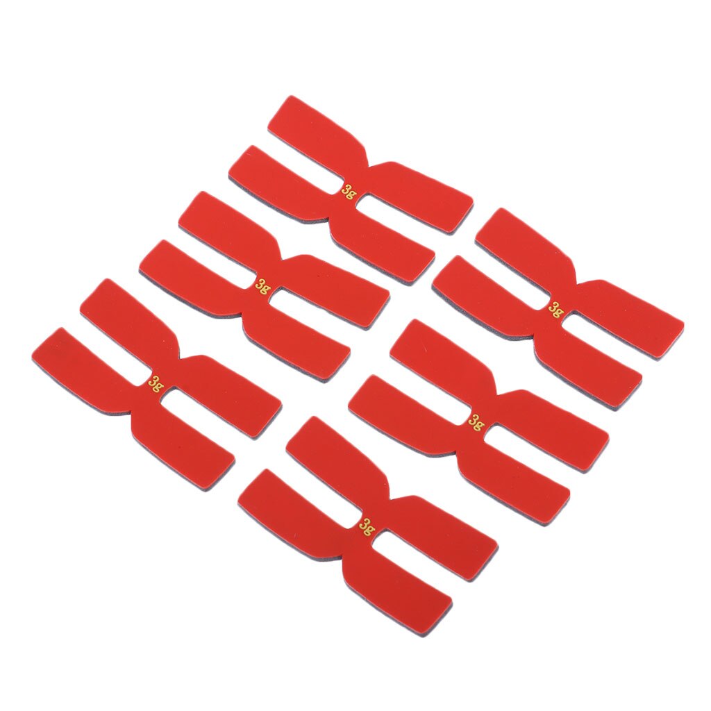 6 styks 3g tennisketcher balancestang silikone h-formede vægtede power strips: Rød