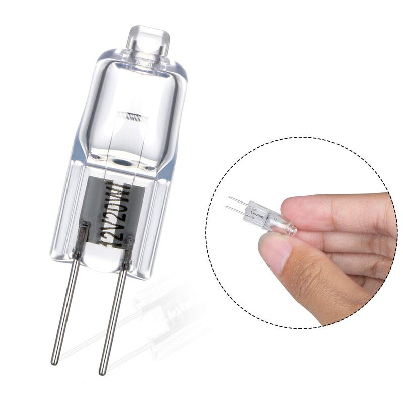 White G4 G4 20W 12V Halogen Halogen-Pin-Base-Lamp Warm Light Bulbs, Clear Capsule Lamp Pack of 10