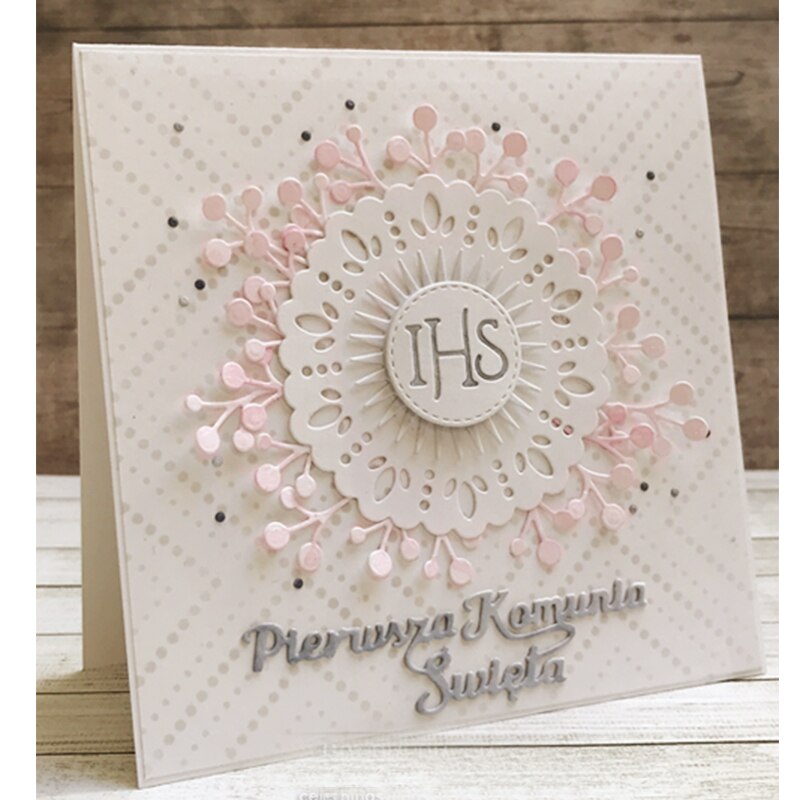 Polnischen Erste Heilige Kommunion Metall Schneiden Stirbt Schablonen Satz Für DIY Scrapbooking Dekorative Präge Karte Handwerk Sterben Schnitte