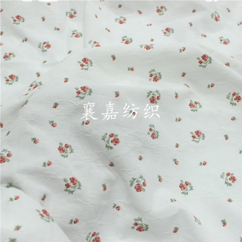 Cotton Jacquard Cloth, Japanese And Korean Small Floral Tablecloth, Spring And Autumn Shirt Skirt Fabric, Bedding Fabric