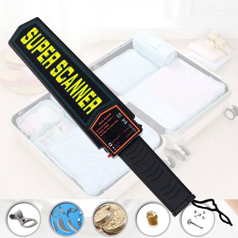 High Sensitivity Metal Super Scanner Safety Scanner Handheld Security Metal Detector Electronic Probe Tool Super Scanner Black