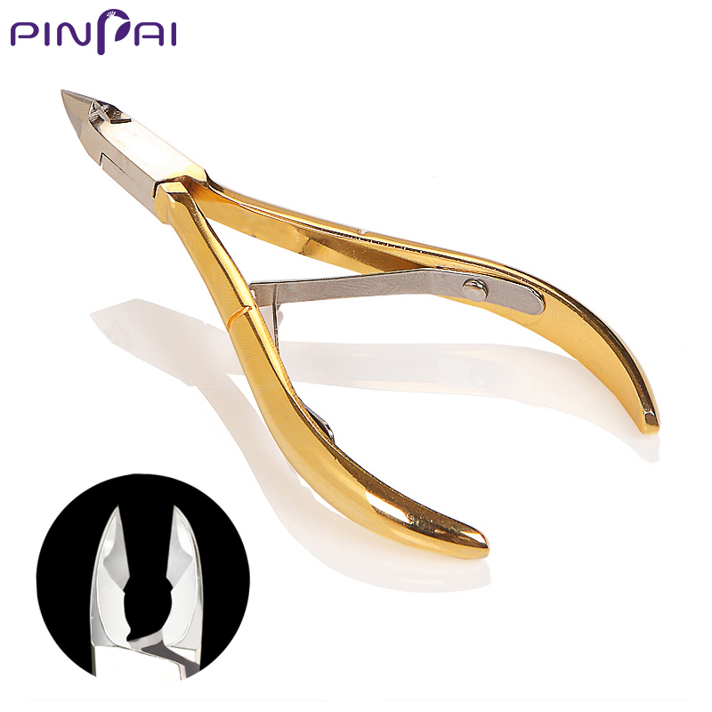 Pinpai Stainless Steel Nail Cuticle Scissor AAA HL 501 Gold Cuticle Nippers Manicure Remover Vietnamese Cutter Tool