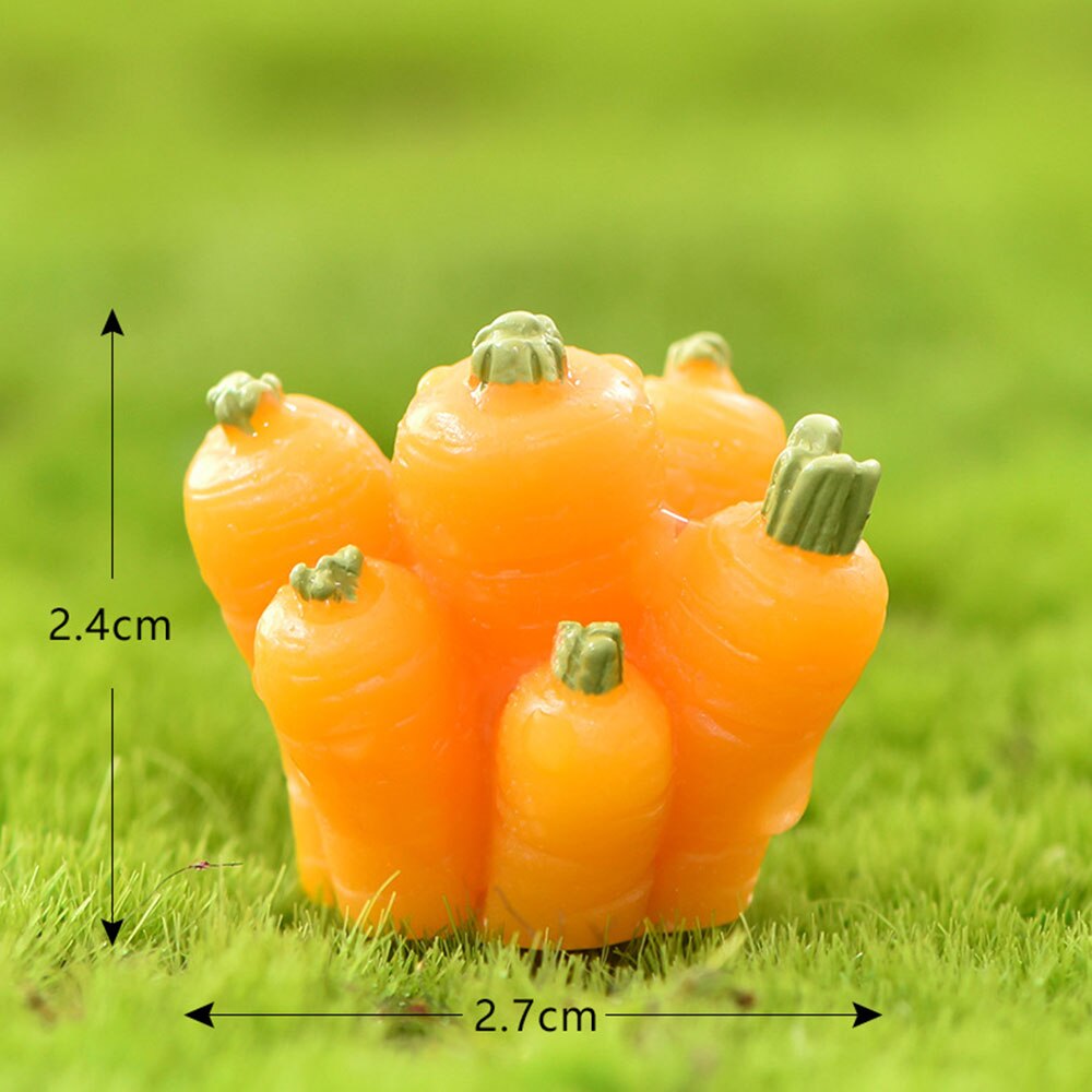 Mignon Animal dessin animé lapin carotte résine jardinage plante accessoires Micro paysage ornements jardin décoration: carrot