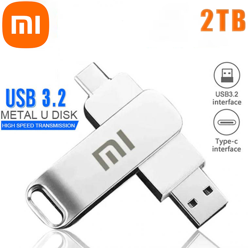 Xiaomi-Clé USB 3.2 en métal haute vitesse, clé USB étanche, clé USB de type C pour ordinateur, 16 To, 2 To, 512 Go: L'option 6