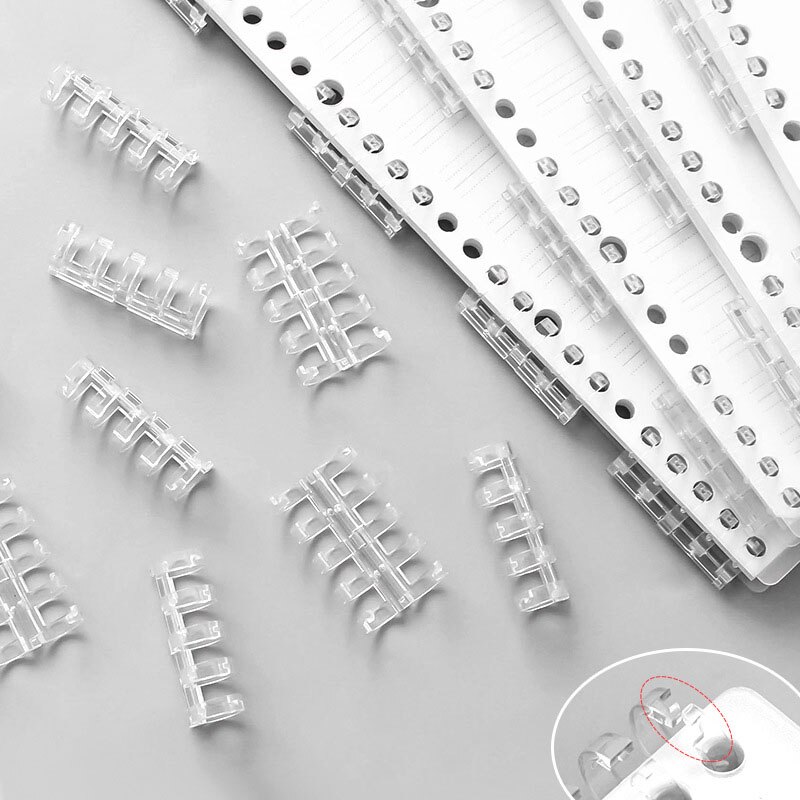 5 Pièces 5 Trous Anneau Reliure Spirale Matériel Album DE BRICOLAGE Anneaux 11mm de Reliure en plastique Pour A4 A5 A6 PAPIER Cahier de Fournitures de Bureau