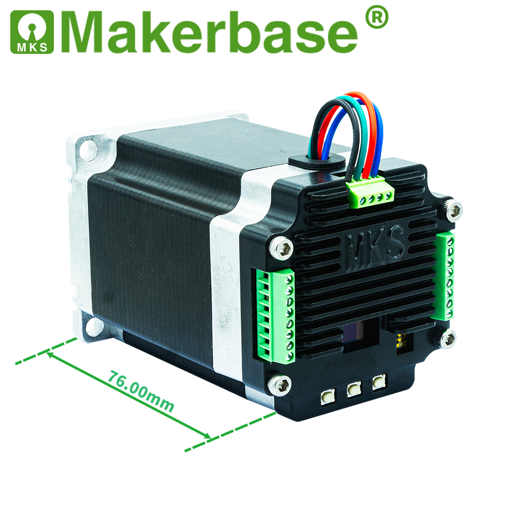 Makerbase mks servo 57d nema 23 lukket loop stepper motor driver cnc 3d printer til gen_l foc stille og effektiv: Blå